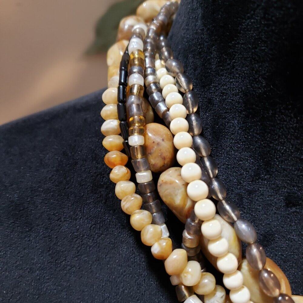 Womens Multicolor Multiple Layer Beaded Necklace … - image 4